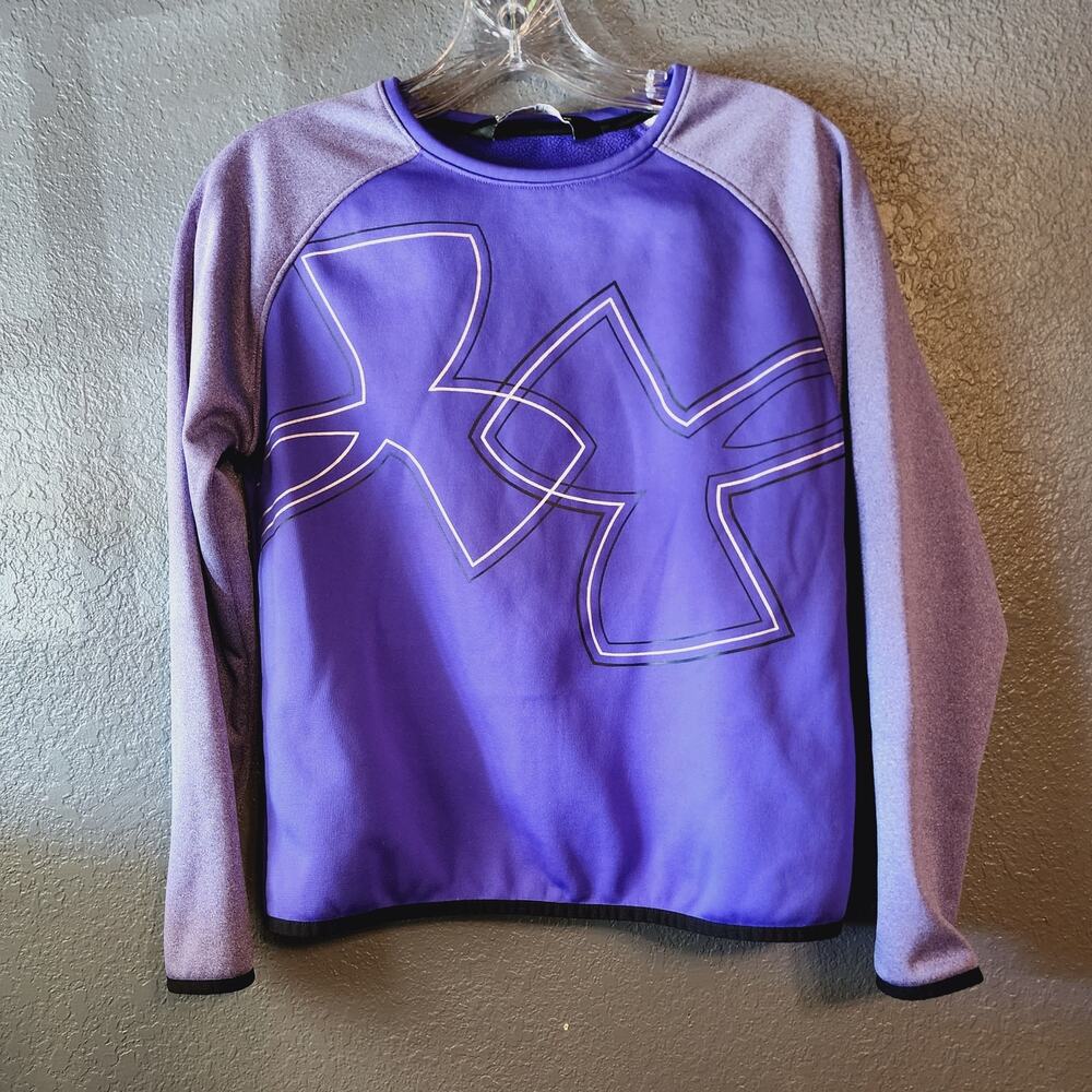 Under armor youth purple pull over pop over sweatshirt XL